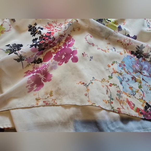 TED BAKER London Cream Attavia Summer Bloom Print Maxi, Size 3 - Picture 14 of 16